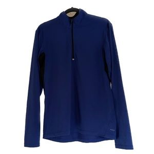 Champion Duo Dry Blue Quarter Zip Athletic Pullover Mens Small